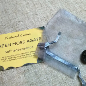 Green Moss Agate tumble stone